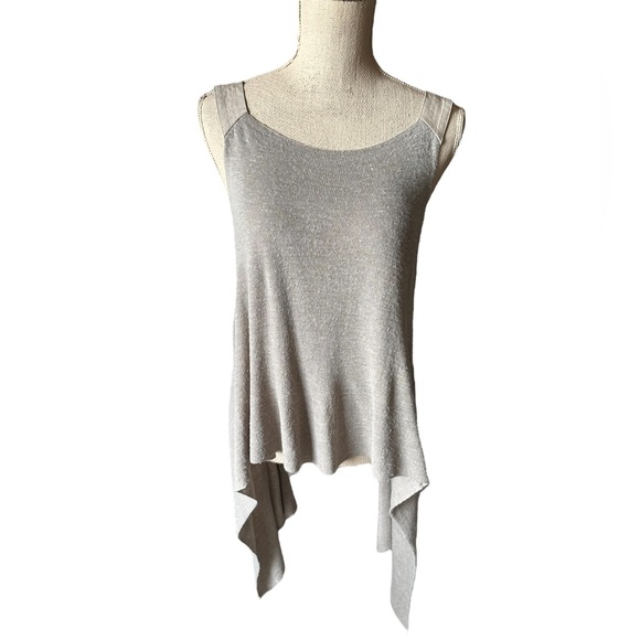 Free People Knit Apron Top With Criss Cross Open Back And Exaggerated Length - Picture 4 of 14